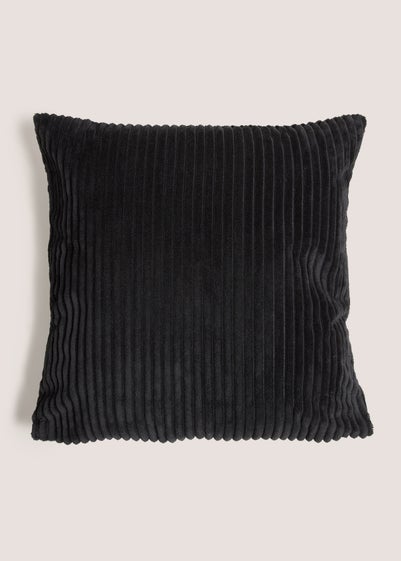 Black Ribbed Cushion