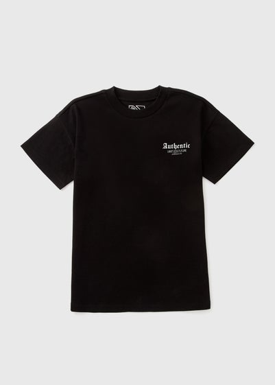 Boys Black Authentic T-Shirt (7-15yrs)