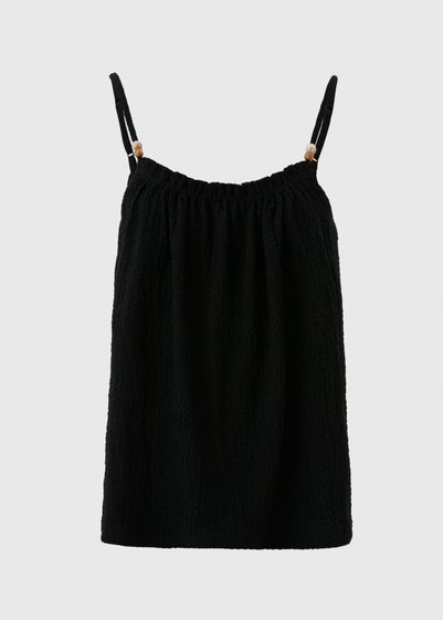 Black Textured Co Ord Cami Top