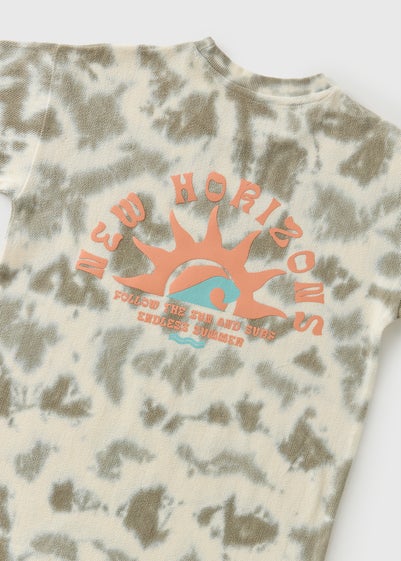 Boys White Tie Dye T-Shirt (7-15yrs)
