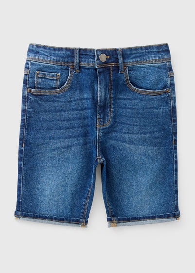 Boys Mid Wash Skinny Denim Shorts (7-15yrs)