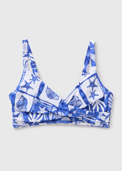 DD+ Blue Shell Tile Bikini Top