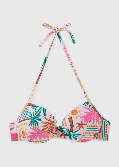 Multicolour Summer Print Underwired Bikini Top