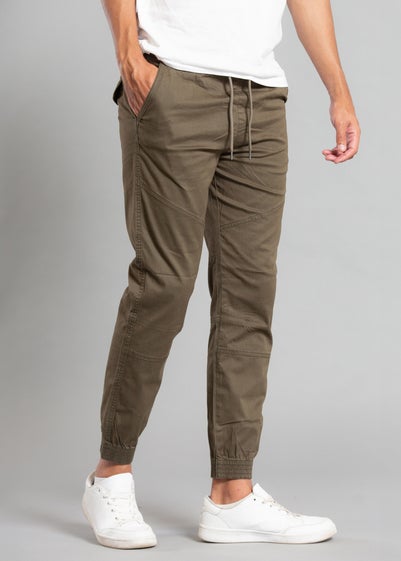 Tokyo Laundry Khaki Cotton Cuffed Trouser