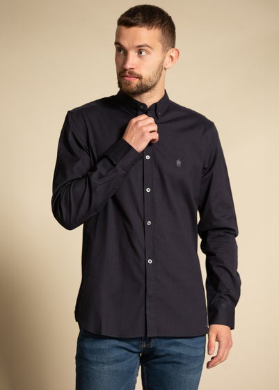 French Connection Navy Cotton Long Sleeve Oxford Shirt