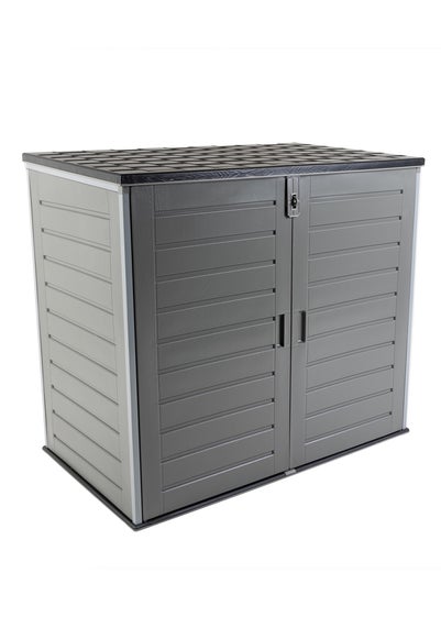 Charles Bentley Grey and Black Outdoor Storage Cabinet