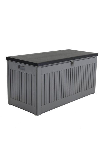 Charles Bentley Grey and Black Outdoor Plastic Storage Box