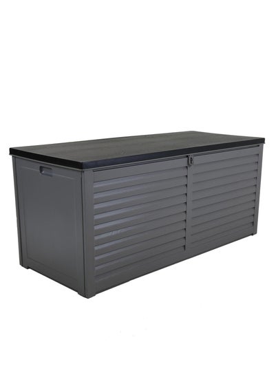 Charles Bentley Grey and Black Large Outdoor Plastic Storage Box