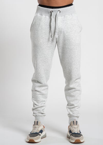 French Connection Light Grey Cotton Blend Joggers