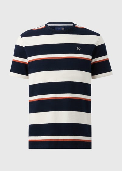 Lincoln Navy Stripe Design T-Shirt