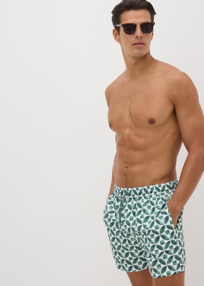 Green Design Swimming Trunks