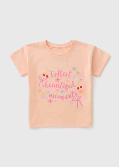 Girls Peach Moments T-Shirt (1-7yrs)