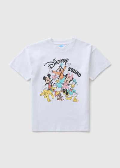 Kids White Disney Squad T-Shirt (3-13yrs)