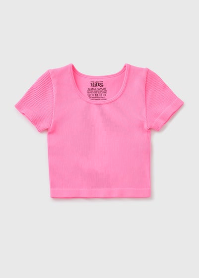 Girls Pink Seamless Top (7-15yrs)