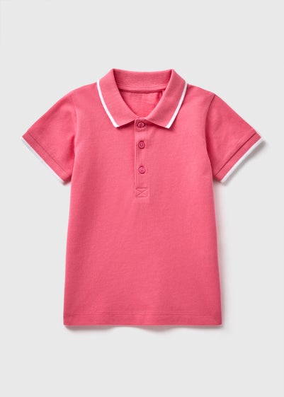 Boys Pink Casual Polo Shirt (1-7yrs)