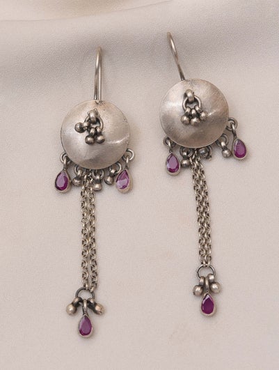 Jaypore Women Silver Hook Silver Danglers - Free Size