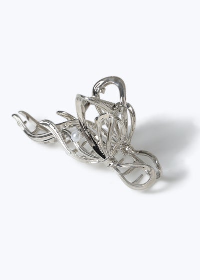 Muse Silver Metal Bow Hair Claw