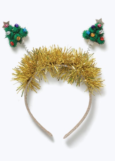 Muse Girls Gold Christmas Tree Headband