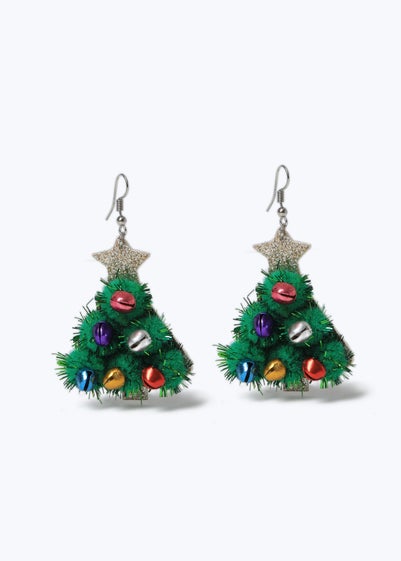 Muse Green Christmas Novelty Tree Earring