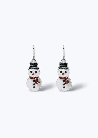 Muse Silver Christmas Snowman Earring