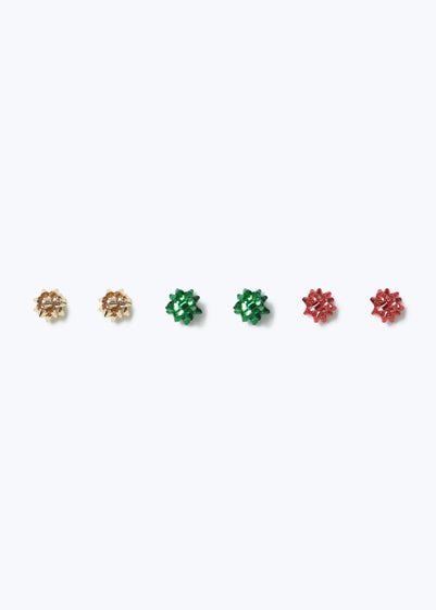 Muse 3 Pack Multicolour Christmas Novelty Present Earrings