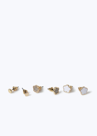 Muse White Flower Stud Earring Multipack