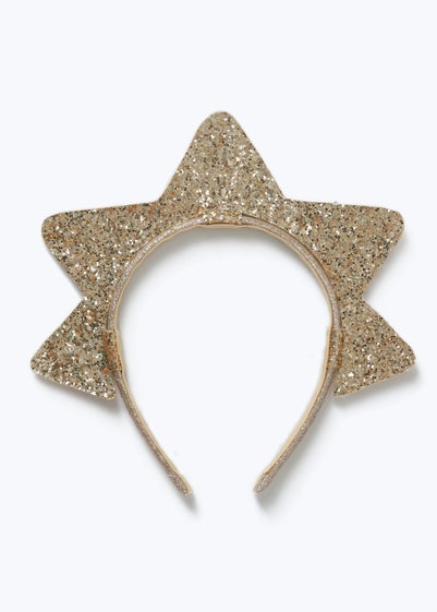 Muse Girls Gold Christmas Star Headband Gold