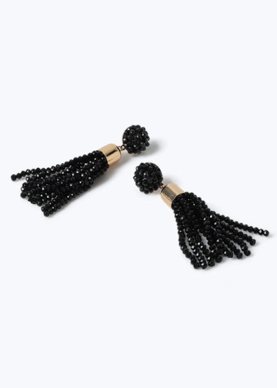 Muse Black Facet Drop Earring