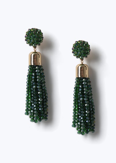 Muse Green Facet Drop Earring