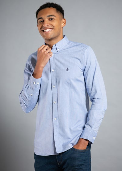 French Connection Light Blue Cotton Long Sleeve Oxford Shirt