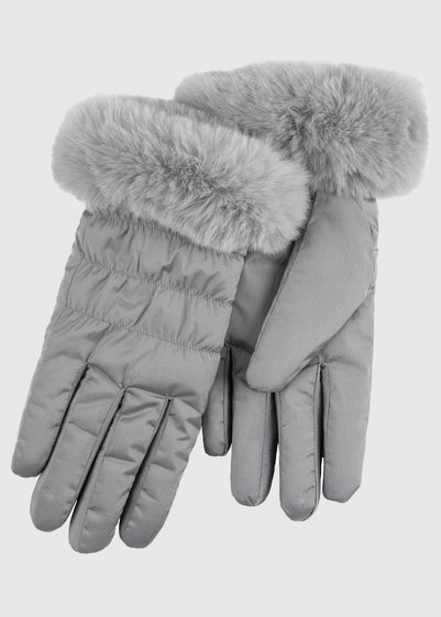 Totes Isotoner Grey Water Repellent Padded Glove