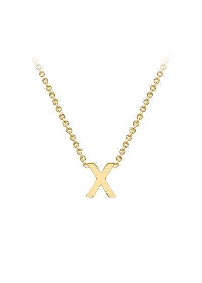 Golden Moments 9ct Yellow Gold Mini 'X' Initial Necklace