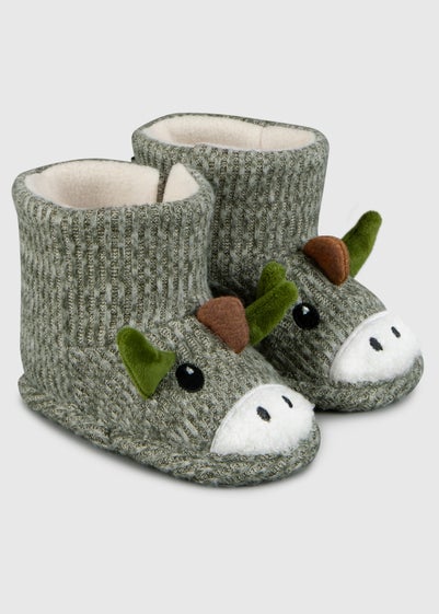 Totes Toasties Green Toddler Booties