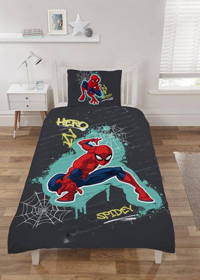 Spider-Man Dark Grey Duvet Set