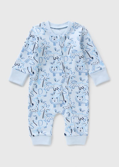 Baby Blue Animal Sleepsuit (Newborn-23mths)