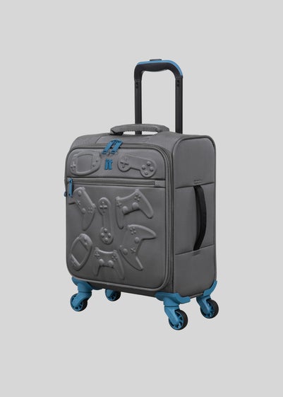 IT Luggage Kids Grey Gaming Suitcase