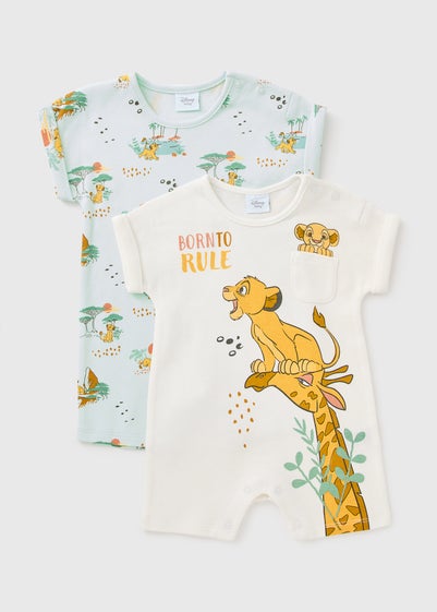 Disney 2 Pack Baby Lion King Rompers (Newborn-18mths)