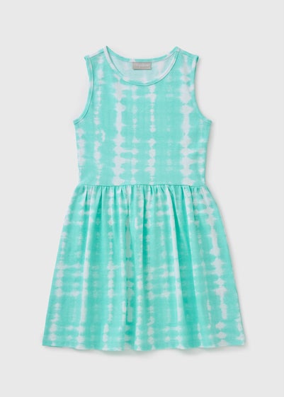 Girls Turquoise Tie Dye Dress (7-15yrs)