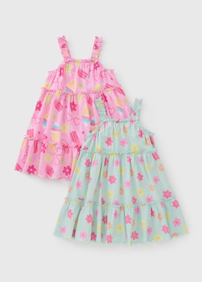 2 Pack Girls Pink Holiday Dress (1-7yrs)