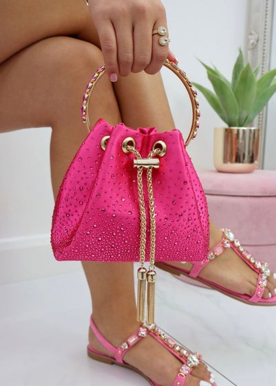 Love Lemonade Hot Pink Crystal Goddess Handbag Limited Edition