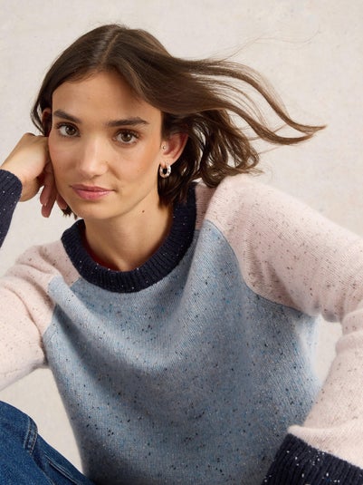 Nep-Pullover mit Colour-Block-Design