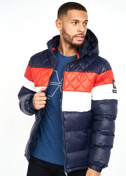 Crosshatch Navy/Red Pelmarsh Quilt Panel Jacket