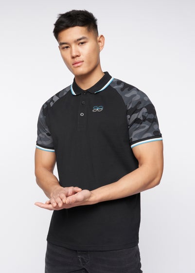 Crosshatch Black Cramdark Camo Polo