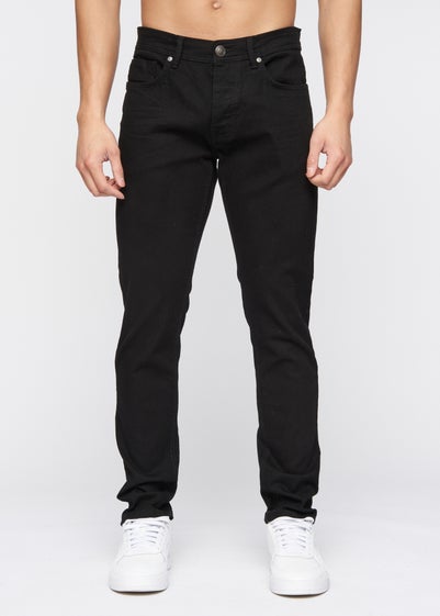 Crosshatch Solid Black Buraca Slim Fit Jean