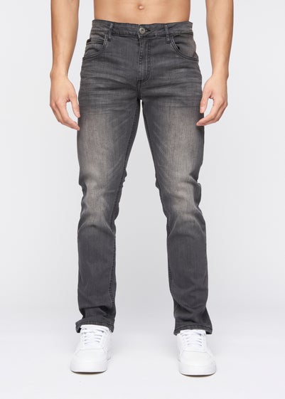 Crosshatch Dark Grey Wash New Svelte Slim Jeans