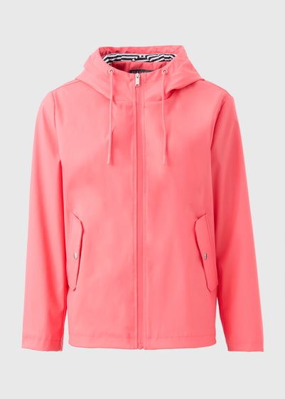 Pink Short Rubberised Parka Jacket