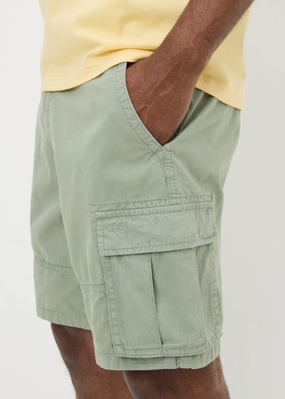 Green Washed Cargo Shorts