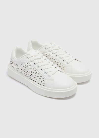 White Lazercut Trainers