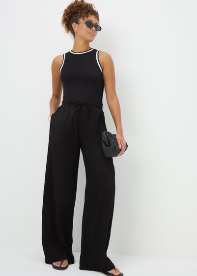 Black Wide Leg Trousers