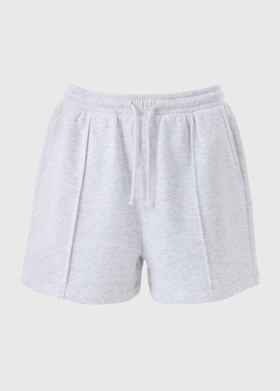 Grey Pintuck Jersey Co Ord Shorts